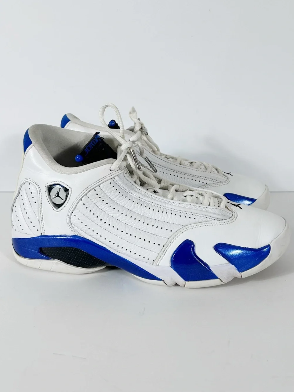 Nike Air Jordan 14 Retro Hyper Royal White 487471 104 Men's Size 9.5
